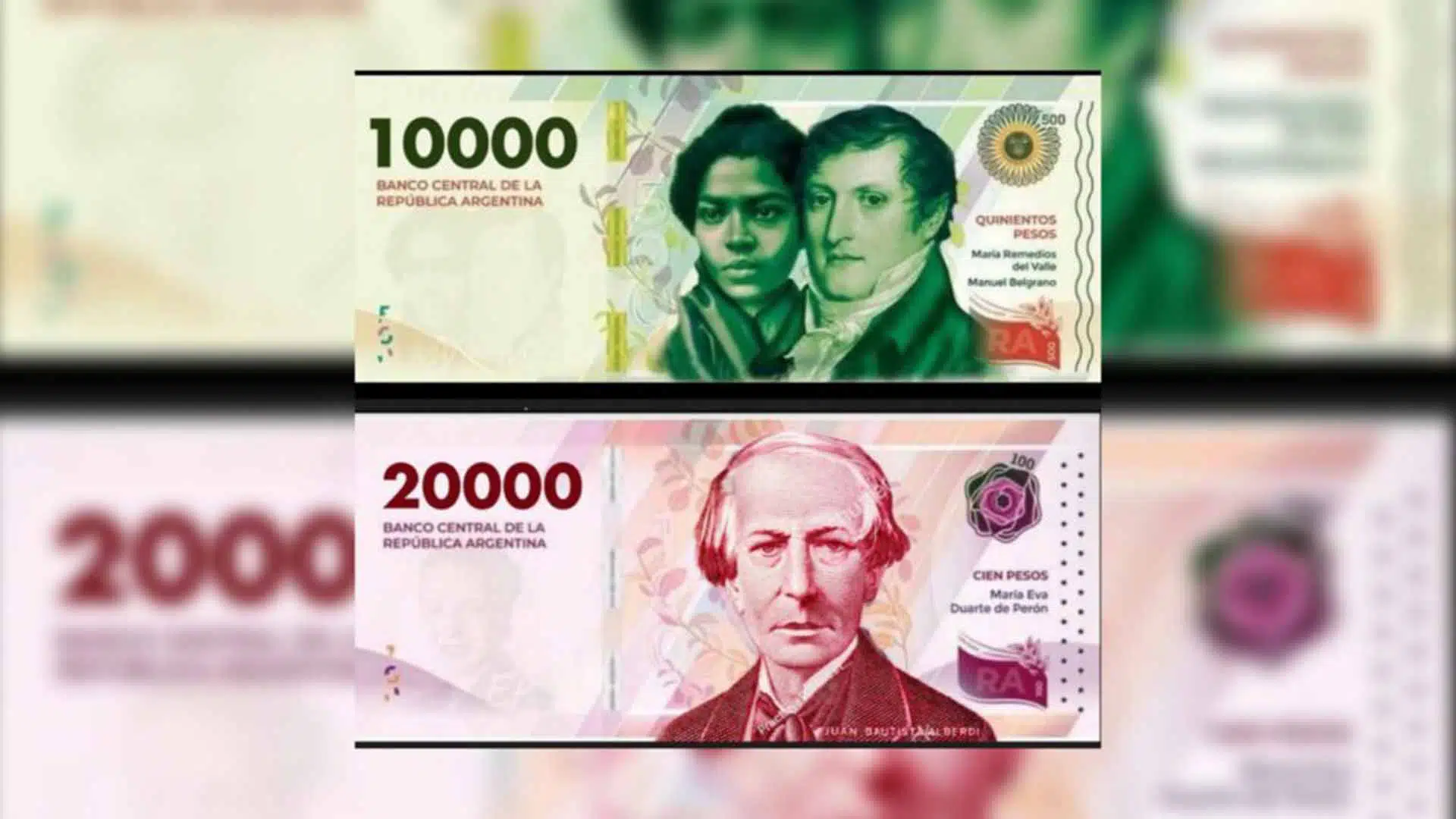 Billetes 10.000 y 20.000