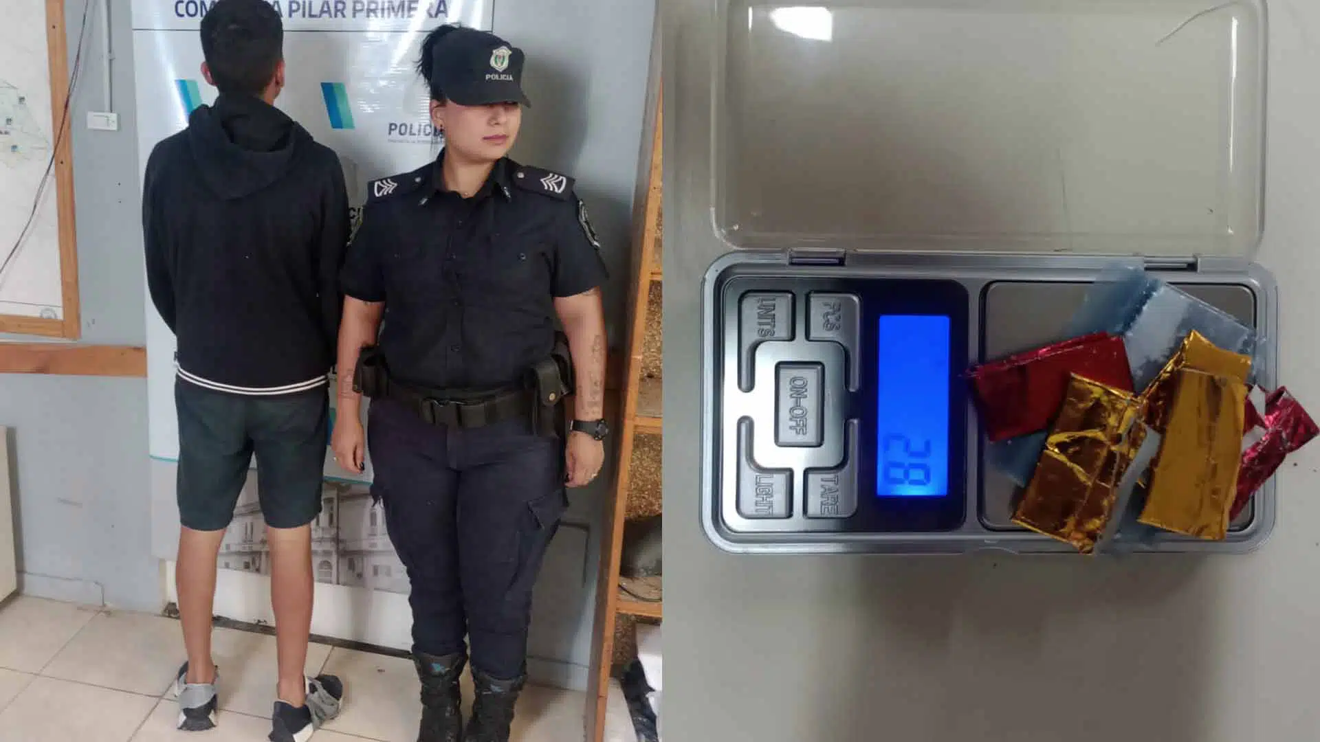 Detenido droga auto