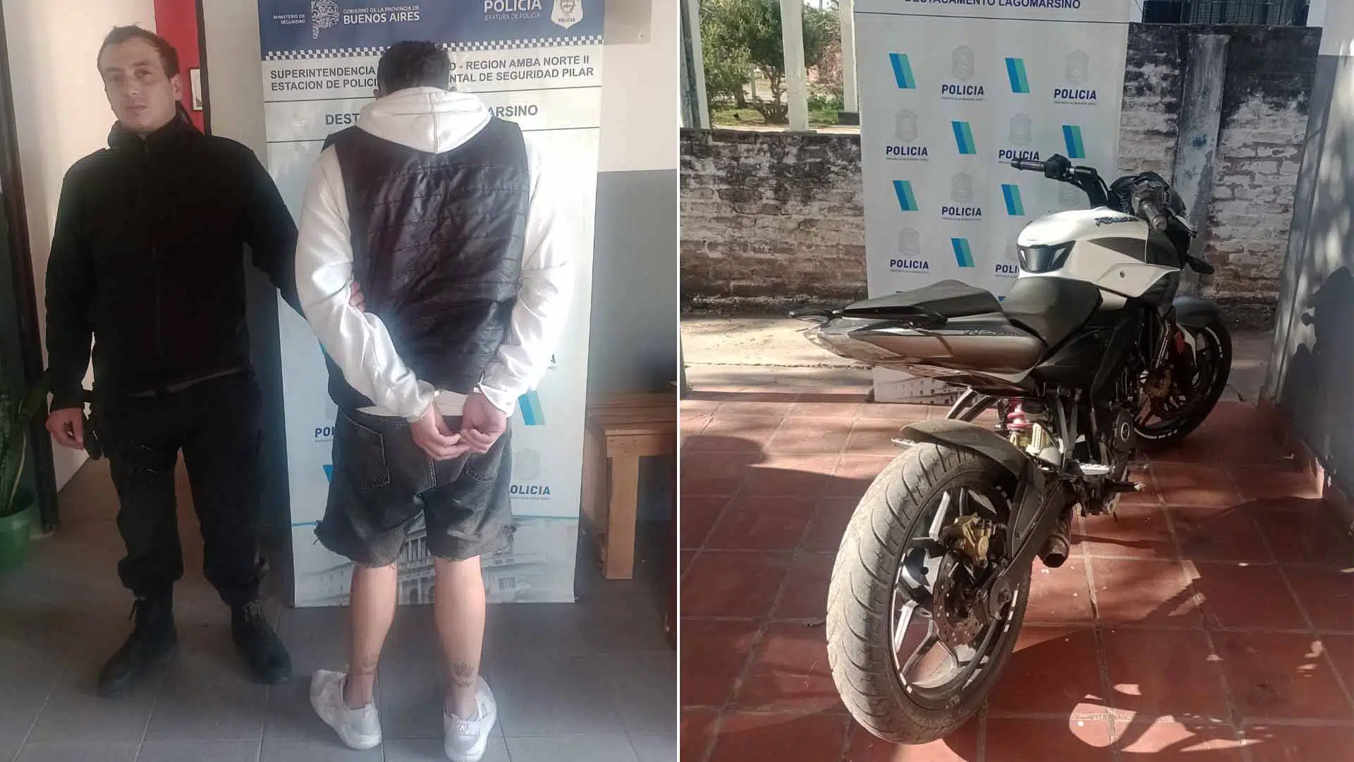 Moto robada detenido