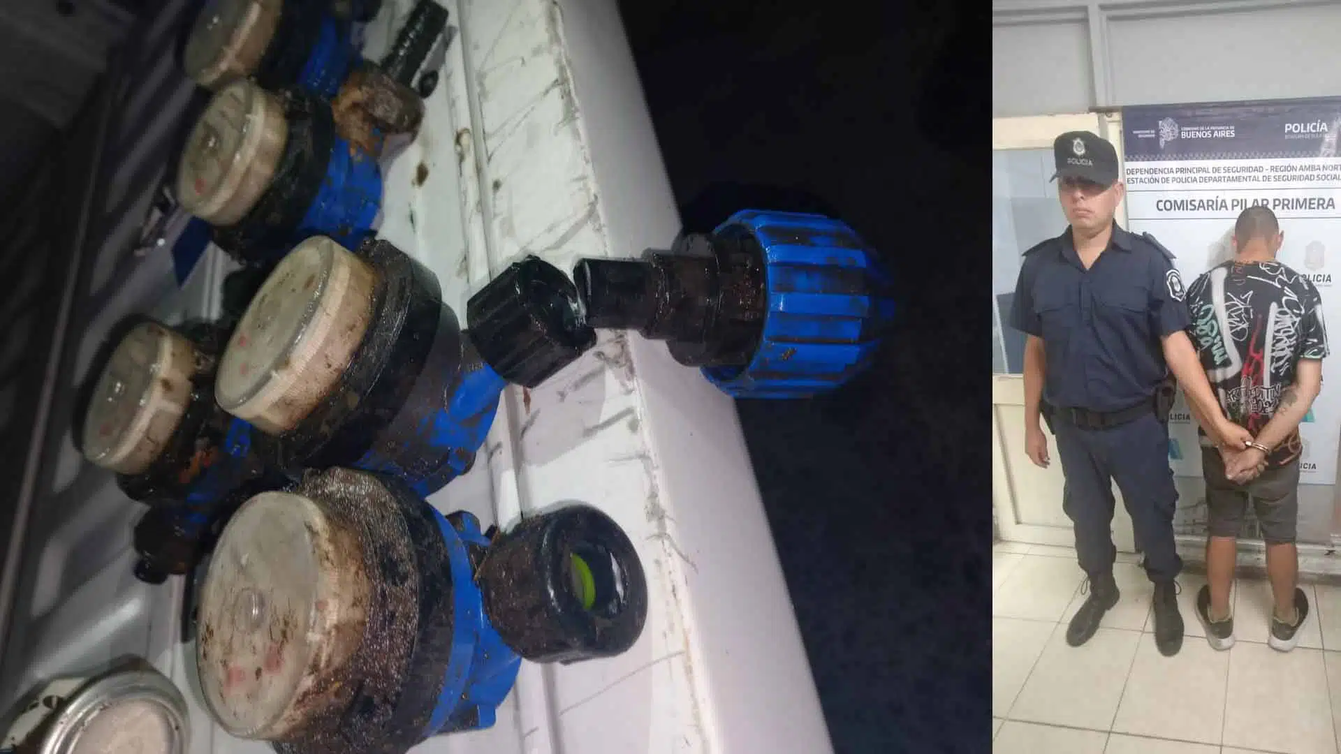Detenido robo medidores agua