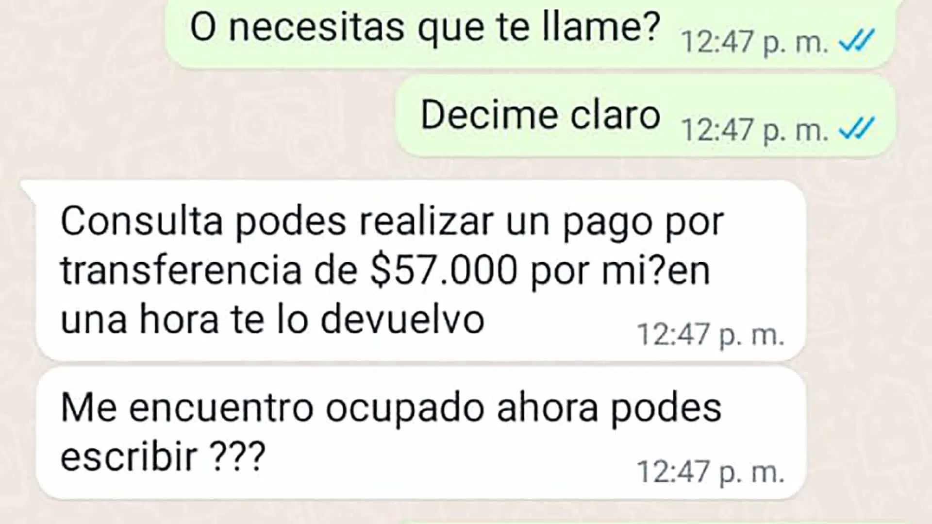 Estafas WhatsApp