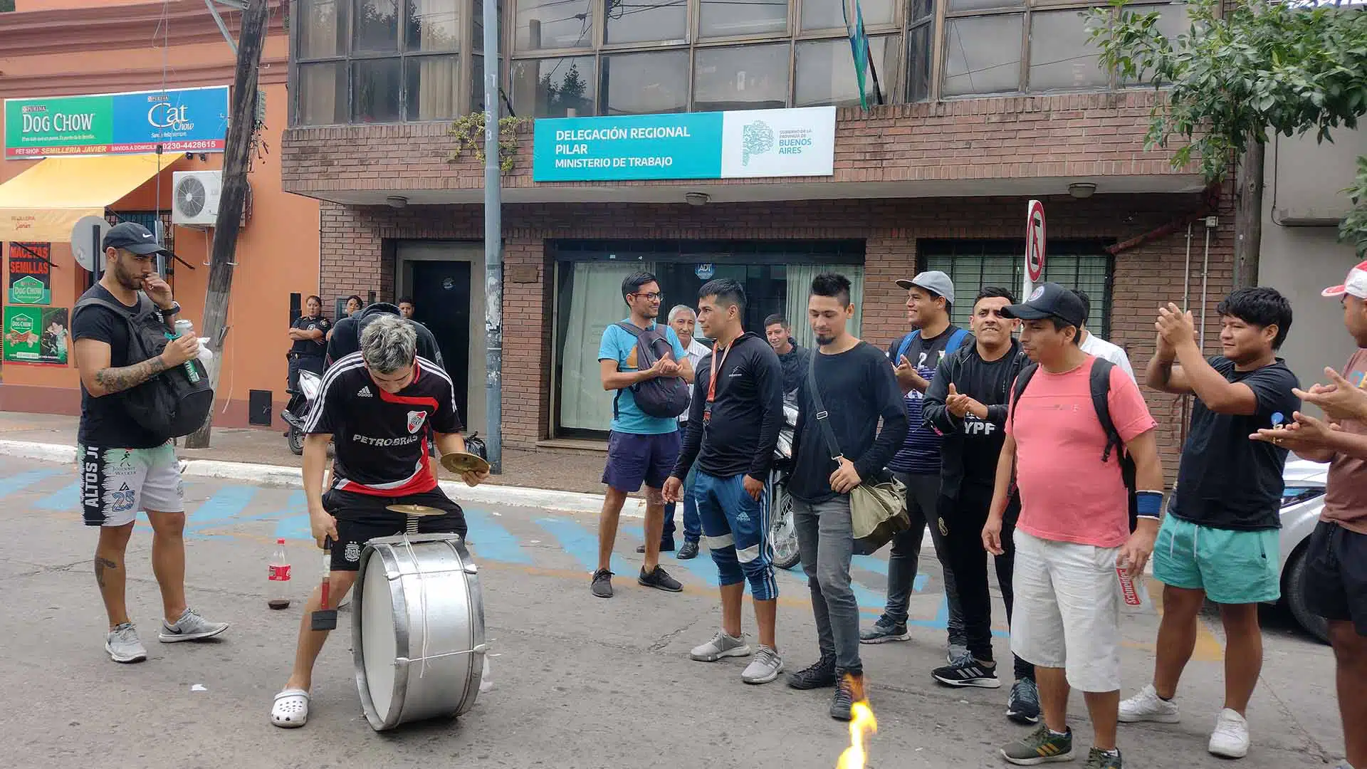 Protesta trabajadores Pilares