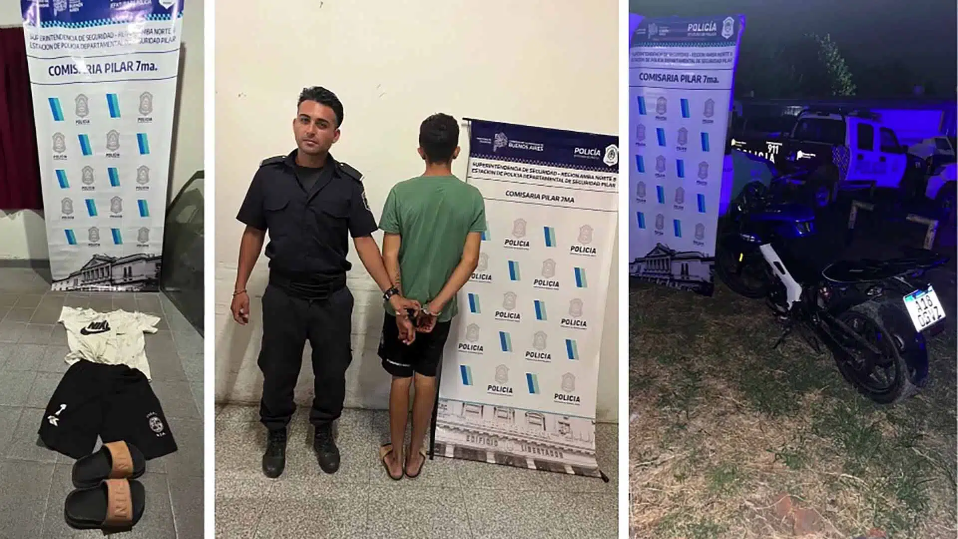 Detenido robo moto Del Viso