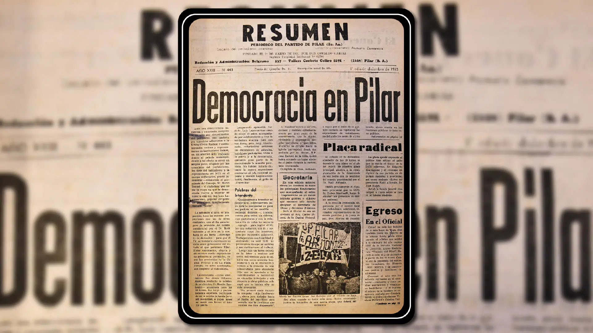 democracia pilar intendentes